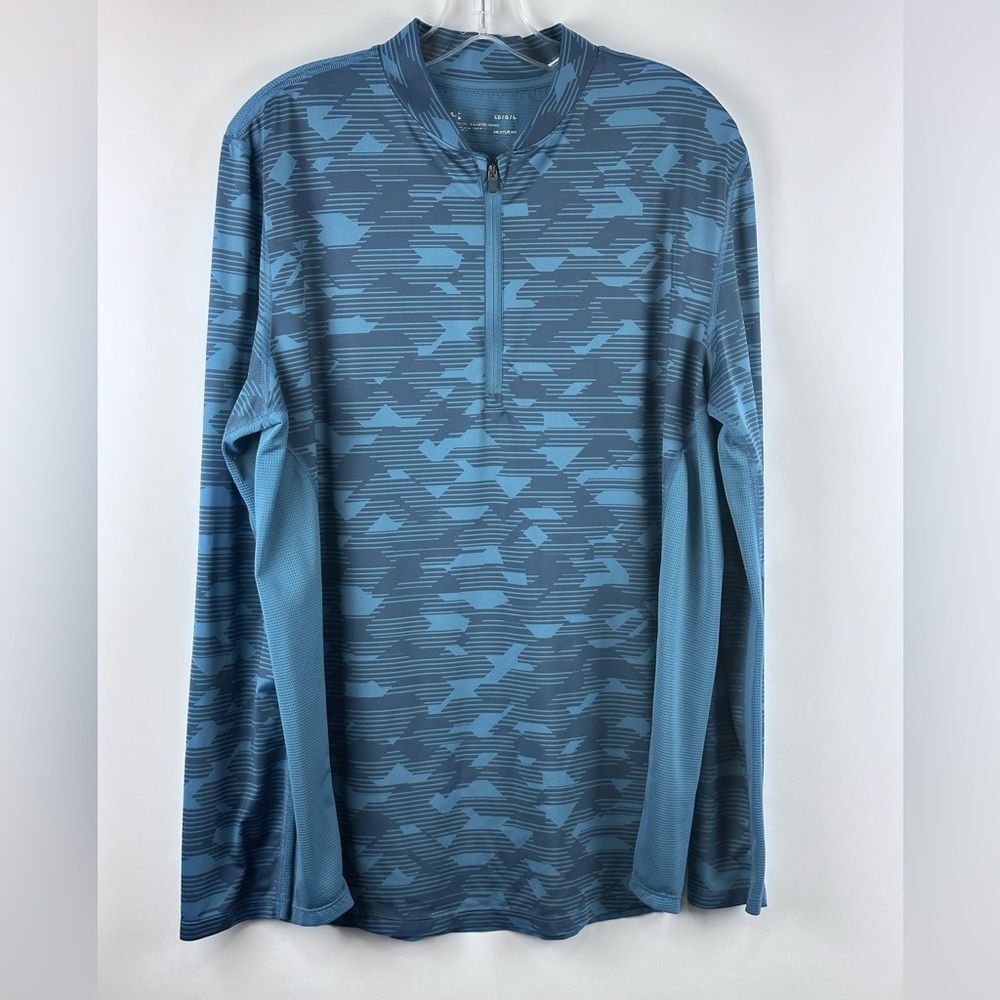 Under Armour HeatGear Quarter Zip Pullover Mens Athletic Performance Top Size L